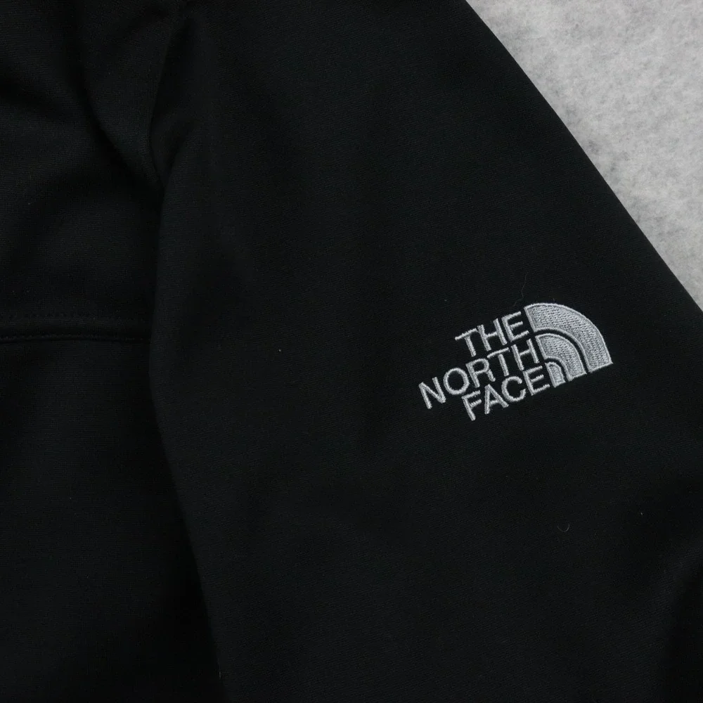 The North Face Jacket Mens Large Full Zip Mock Neck Activewear Black Long Sleeve